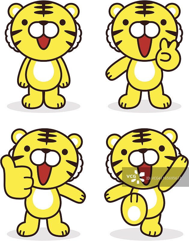 可爱的小老虎（虎年快乐）图片素材