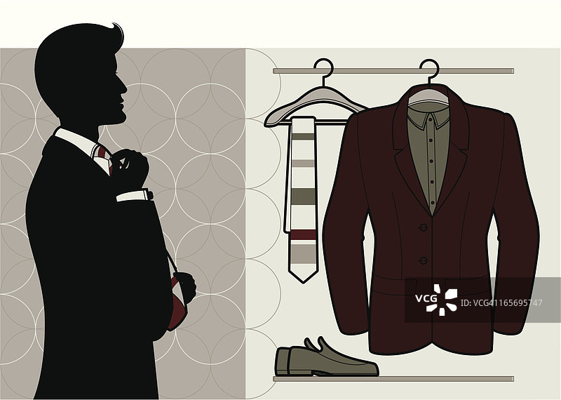 男人穿衣图片素材