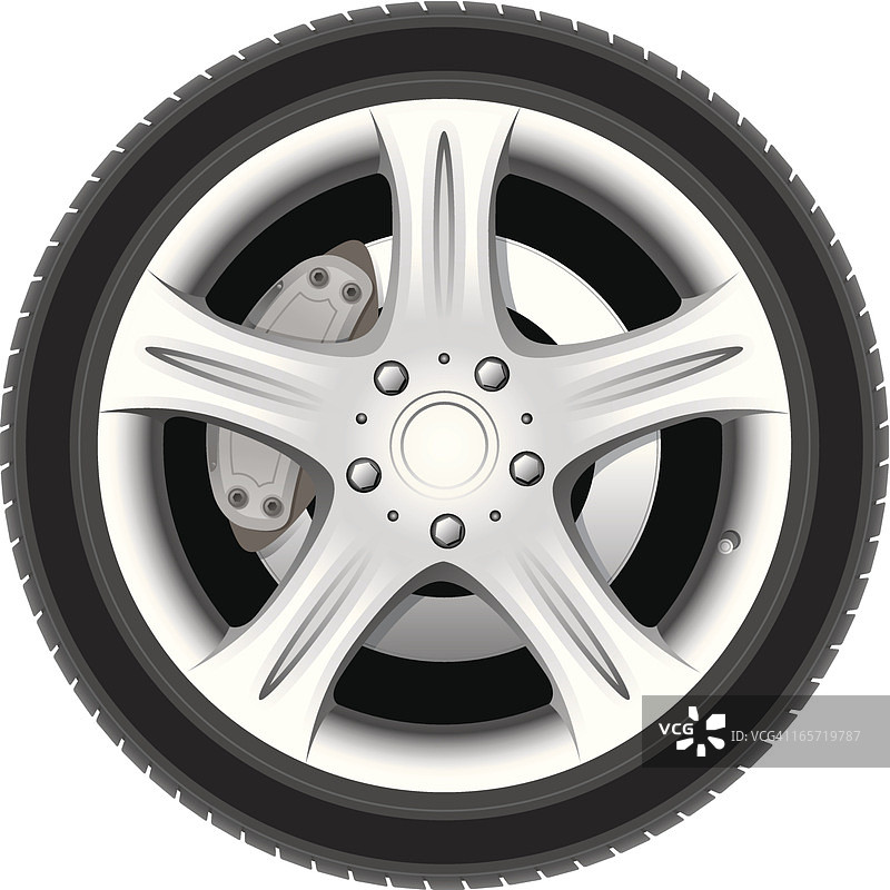 逼真车轮图片素材