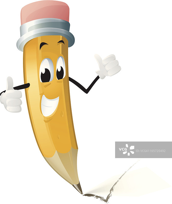 铅笔人打勾图片素材