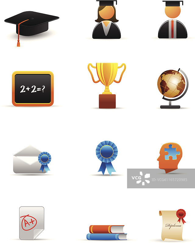 毕业生图标合集图片素材