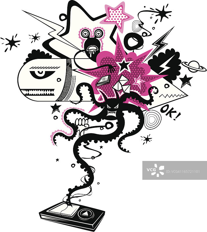 时尚媒体播放器图片素材