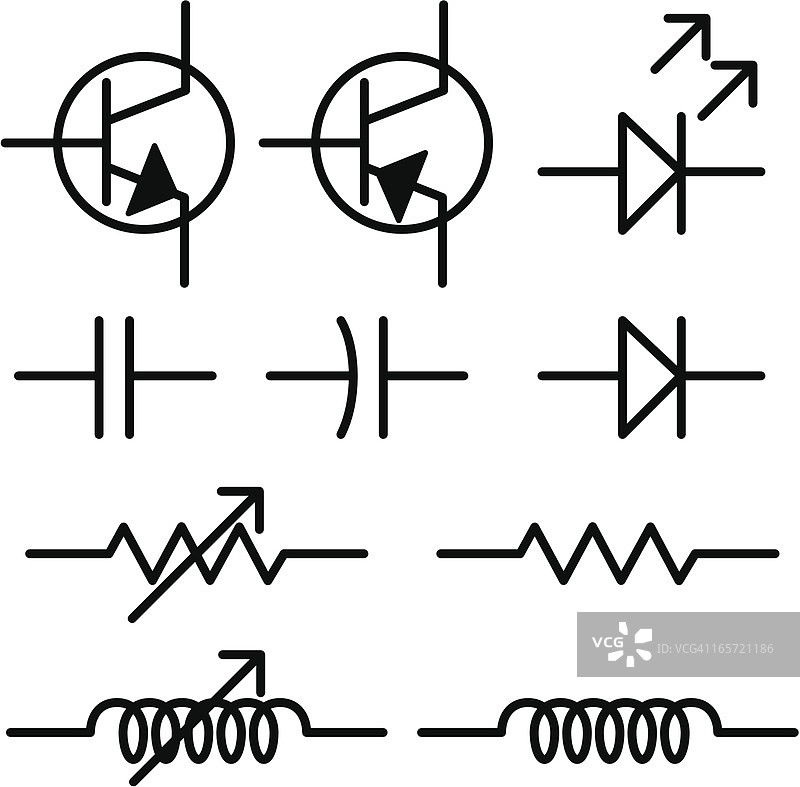 电路原理图符号图片素材