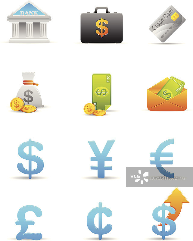 金融图标合集图片素材