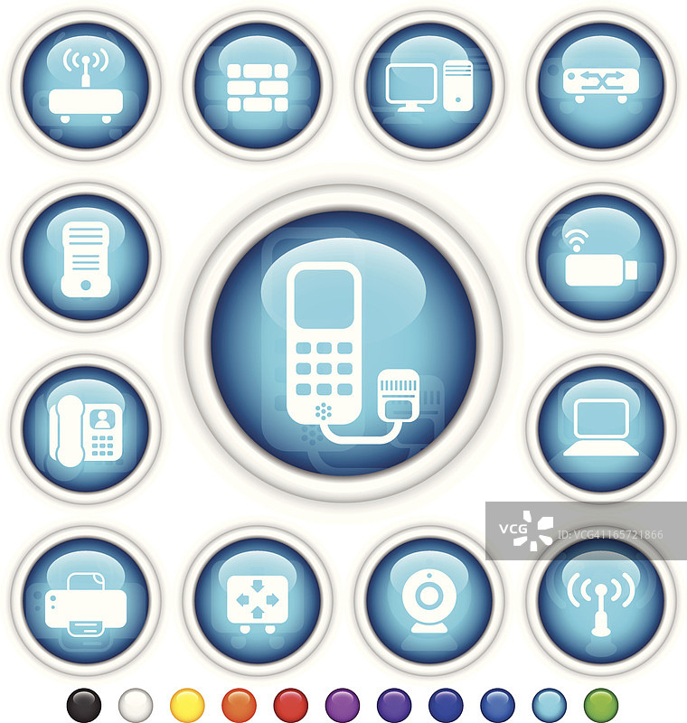 网络组件：塑料光面按钮图片素材