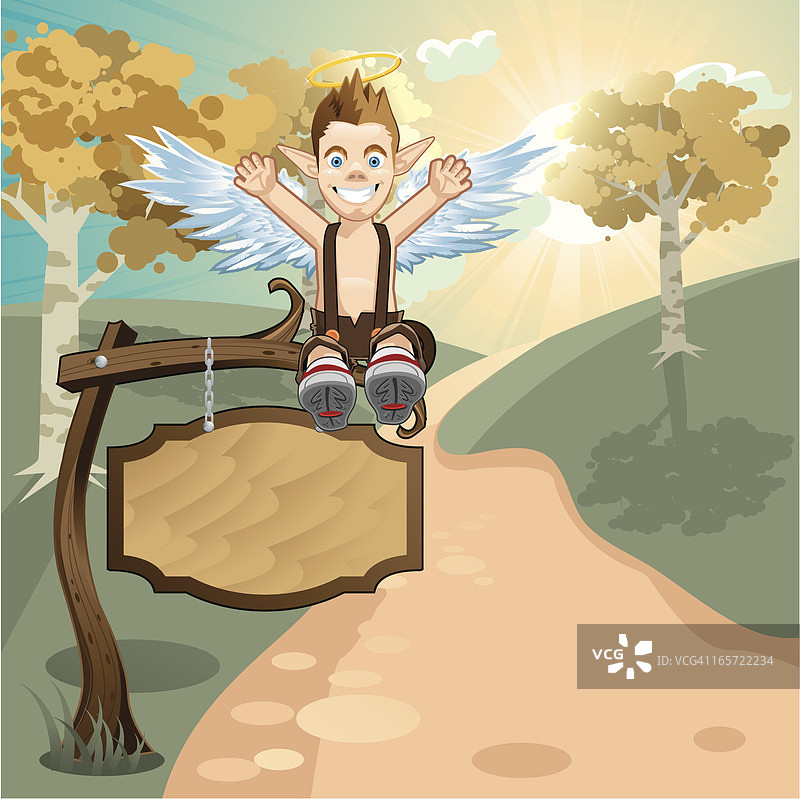 小天使和标志图片素材