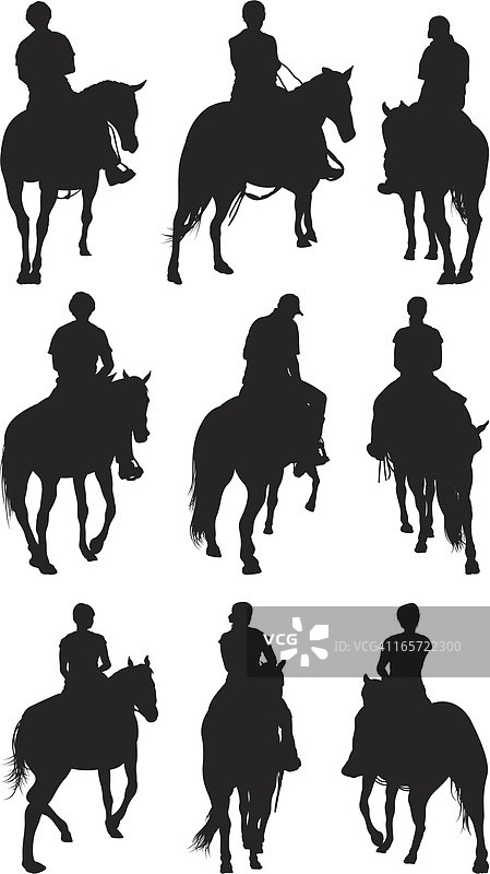 骑马的人群图片素材