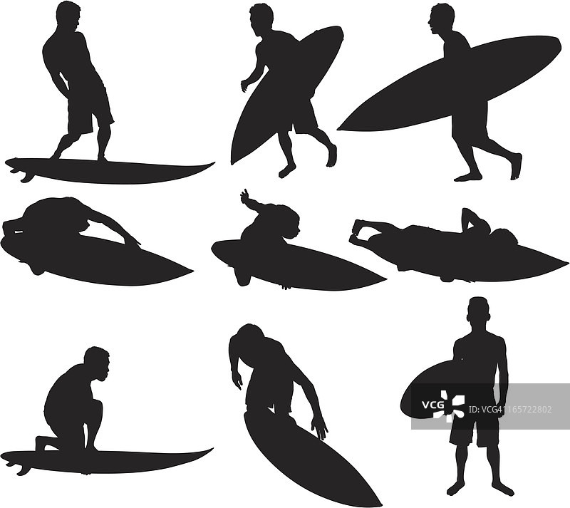 男士冲浪图片素材