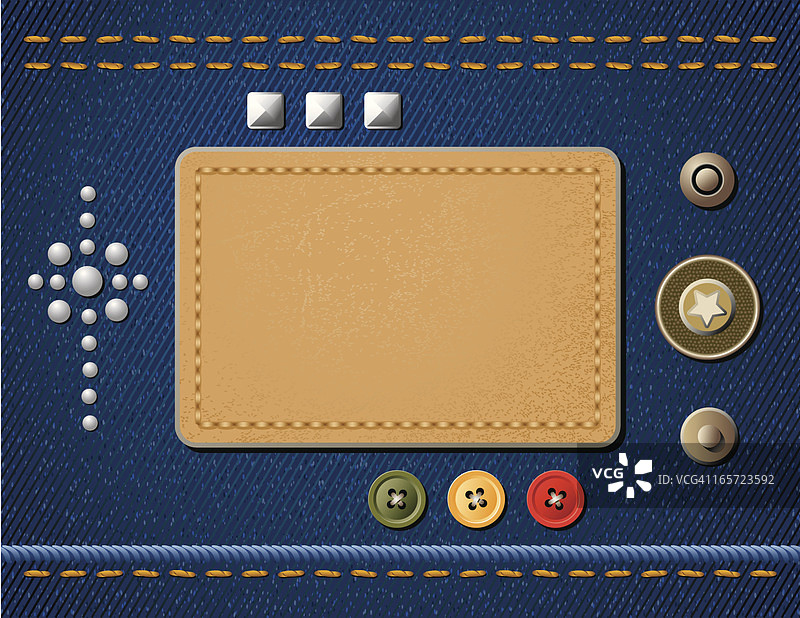 牛仔布设计元素图片素材