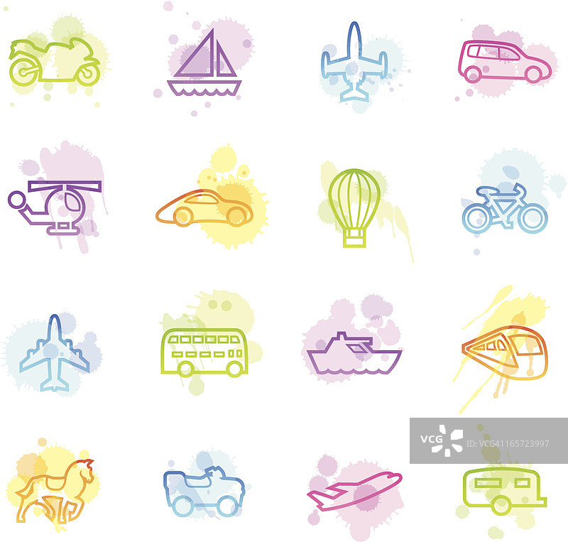 污渍图标-交通运输轮廓图片素材