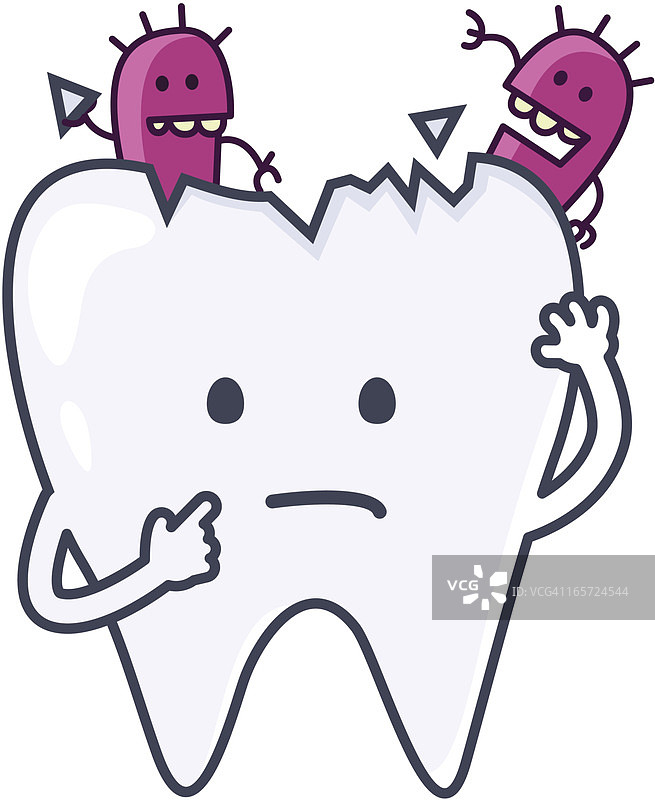 卡通龋齿图片素材
