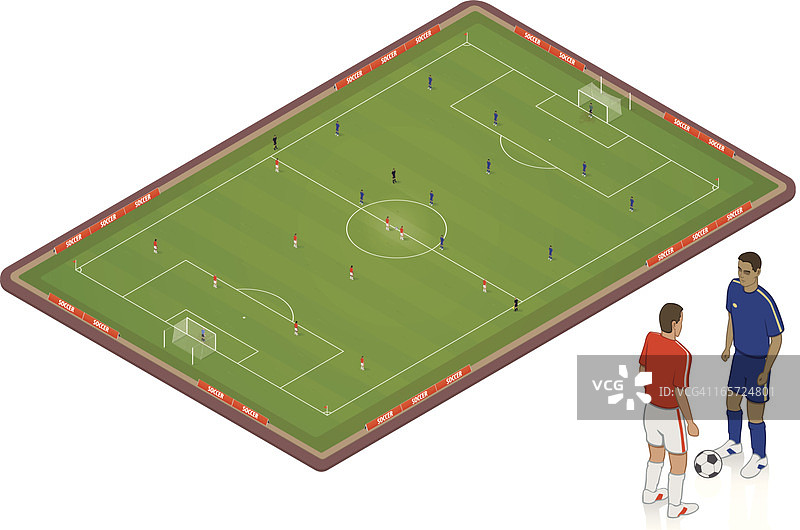 2.5D足球场图片素材