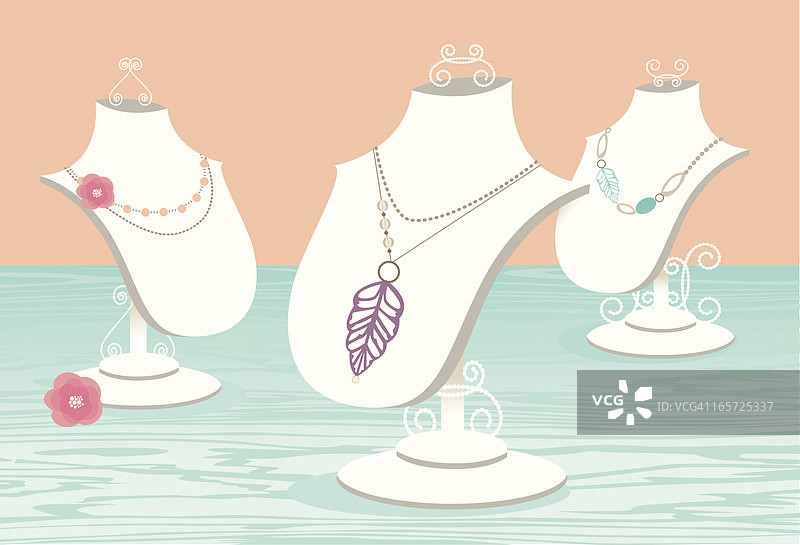 珠宝展示项链架图片素材