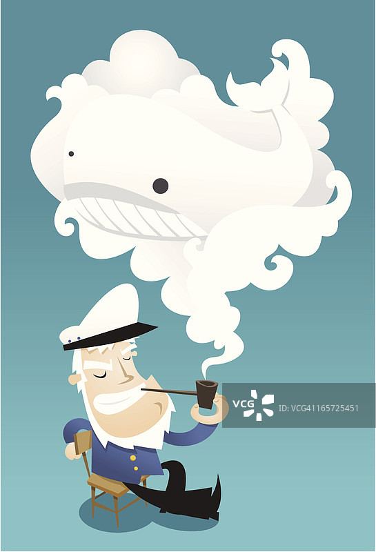 船长与鲸鱼图片素材