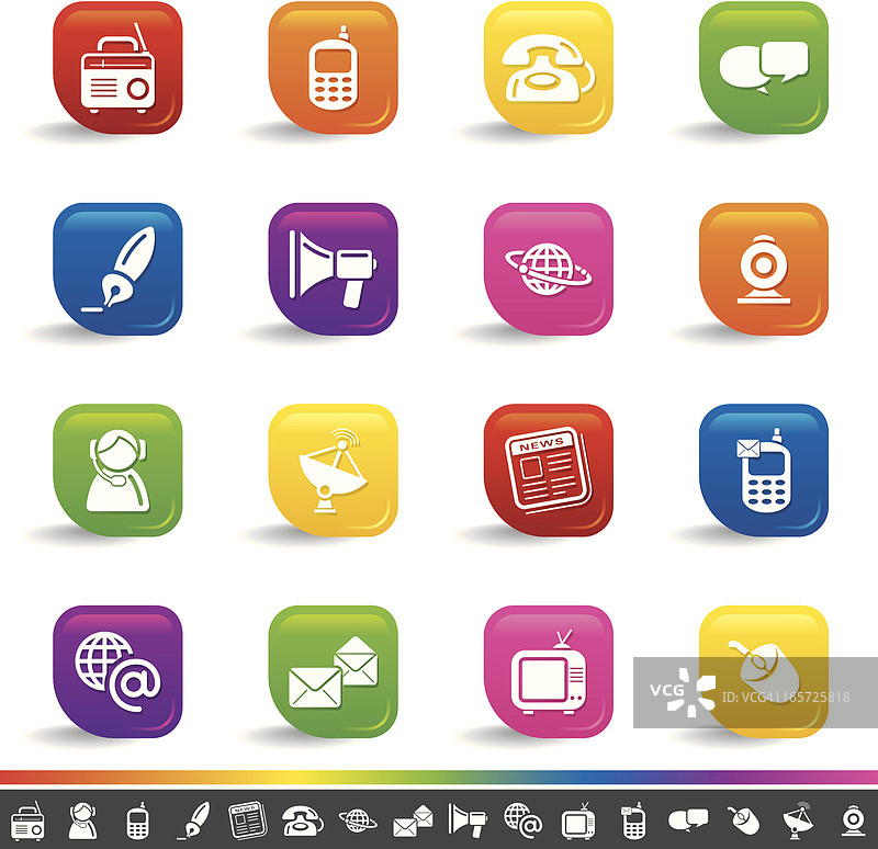 沟通图标 | 彩虹系列图片素材