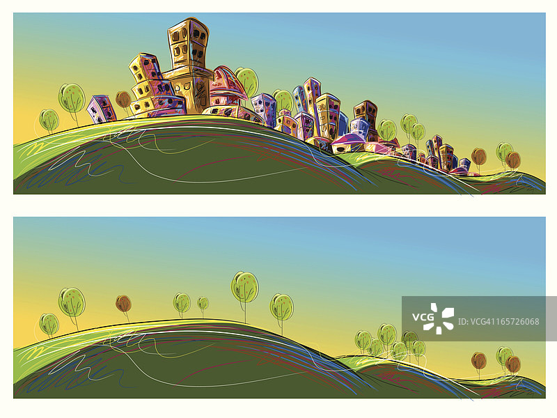 美丽的天际线背景图片素材