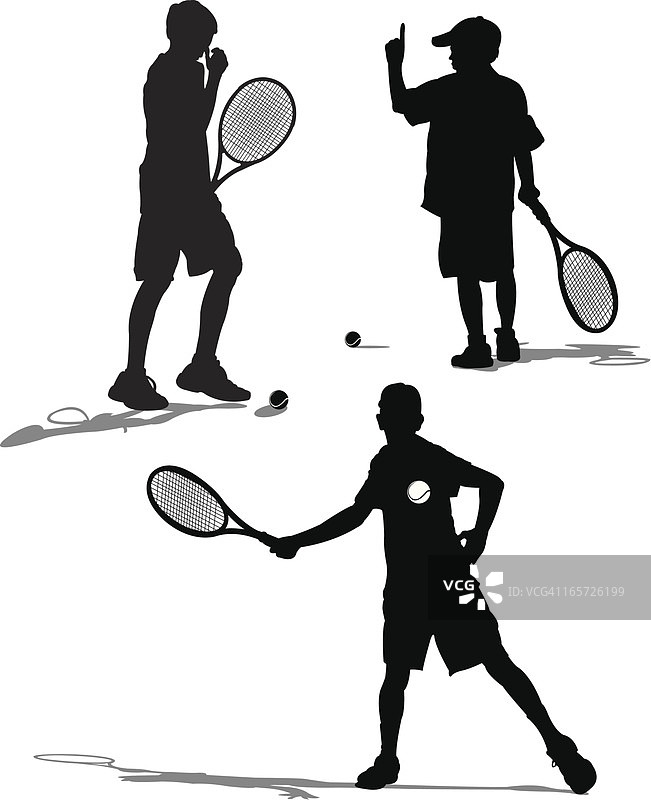 截击的网球运动员 - 年轻男人图片素材