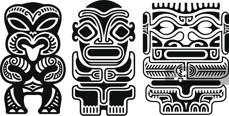 部落风格的提基纹身图片素材