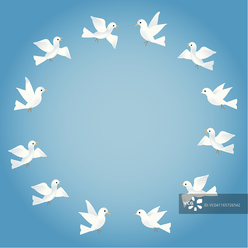 圆形中的鸽子图片素材