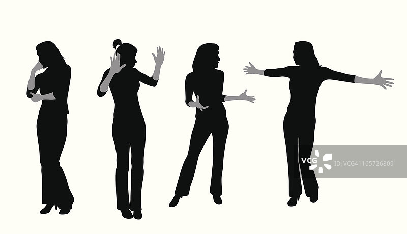 沮丧的矢量轮廓图片素材