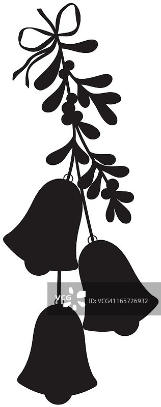 槲寄生与铃铛图片素材