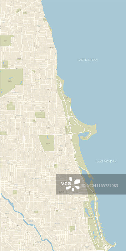 芝加哥北部海岸地图图片素材