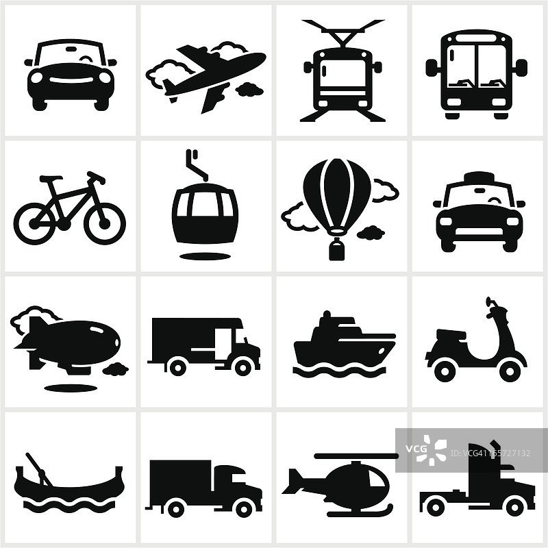 黑色交通图标图片素材