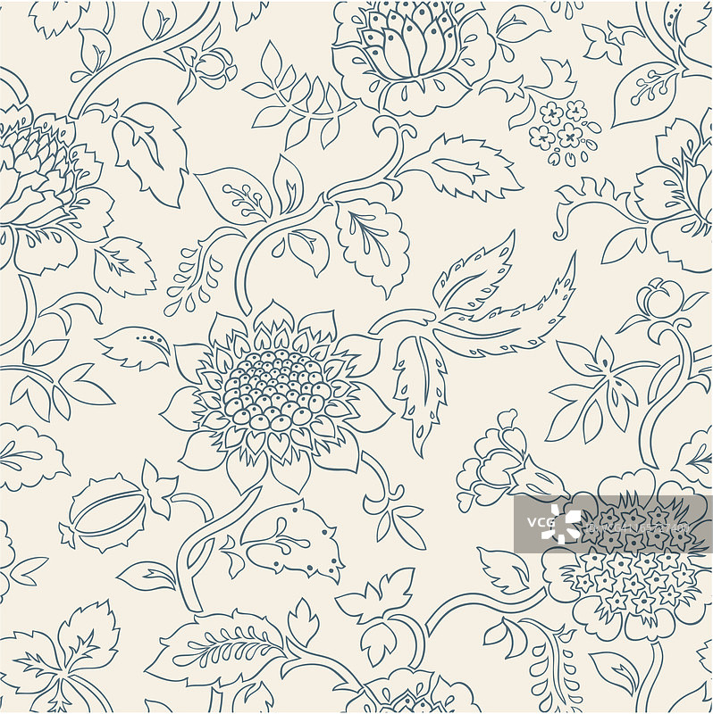 轮廓无缝图案图片素材