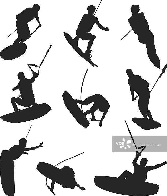 极限运动：尾波滑水图片素材