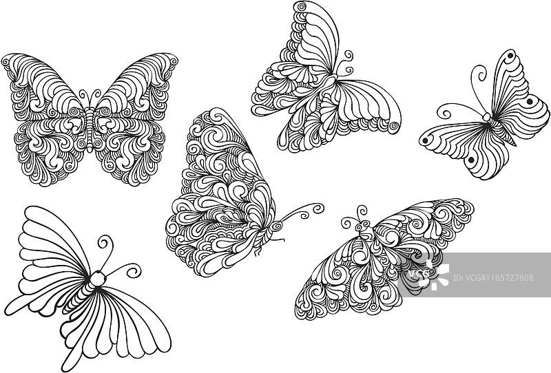 抽象蝴蝶图片素材