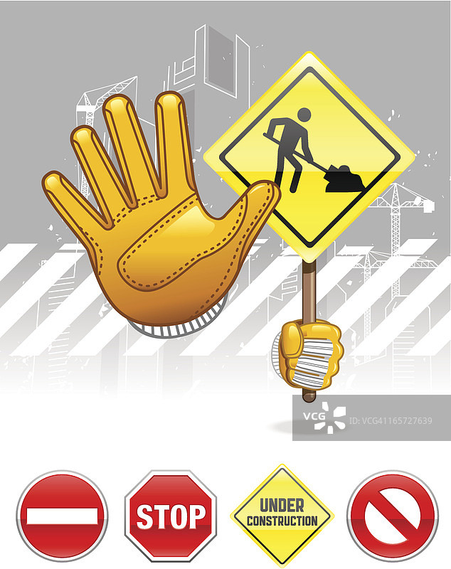 停止，男人在工作图片素材