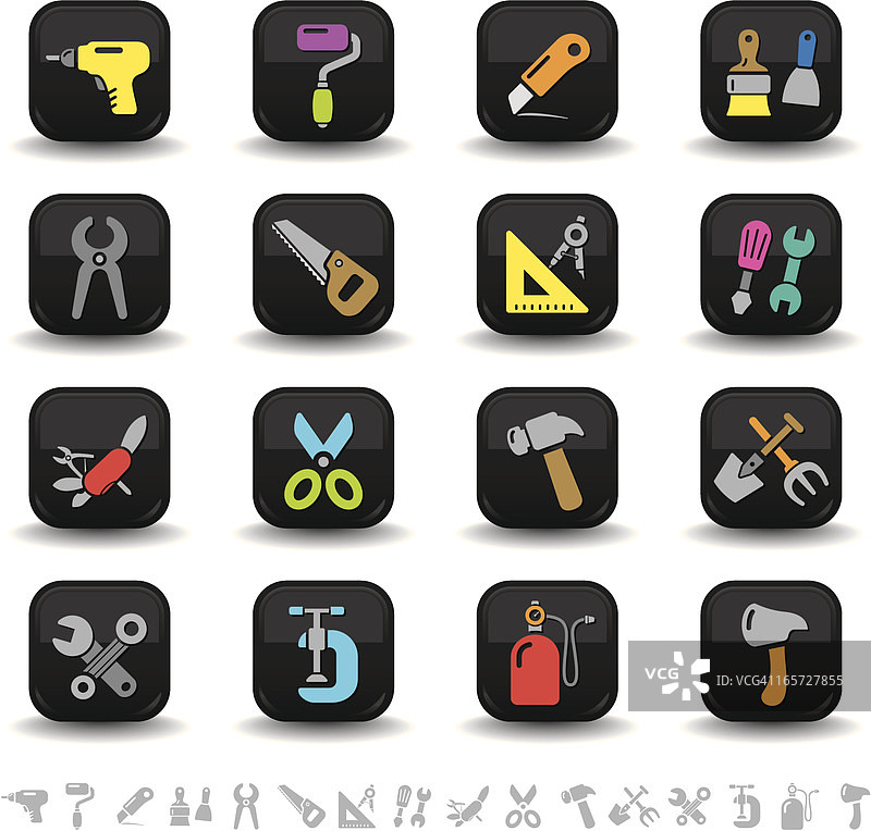 工作工具图标 bbton系列图片素材