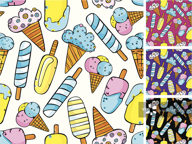 冰淇淋图案图片素材