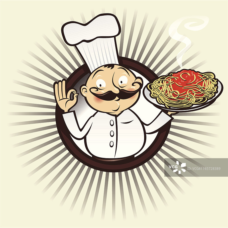 厨师的意大利面菜单图片素材