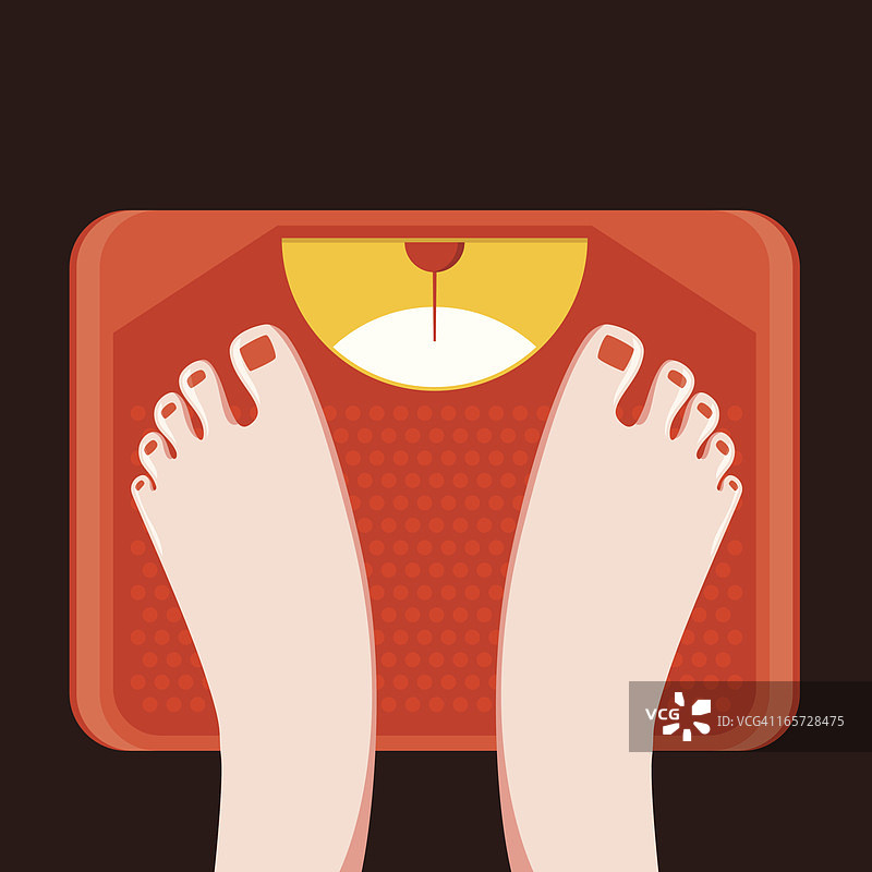 浴室体重秤上的脚图片素材