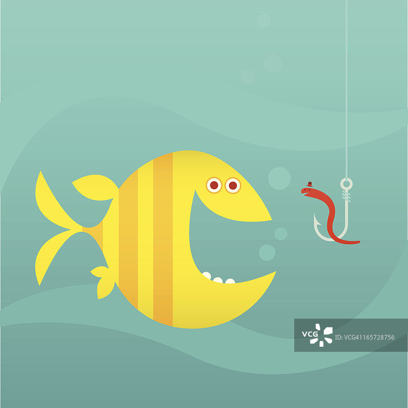 鱼和鱼钩图片素材