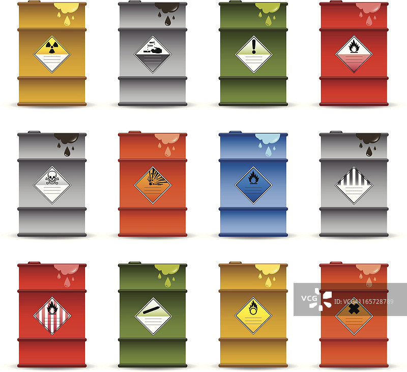 危险化学品桶图片素材