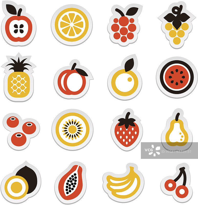 水果图标贴纸图片素材