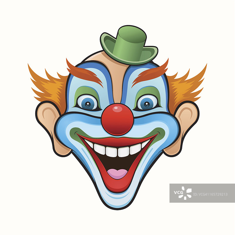 微笑的小丑面孔图片素材