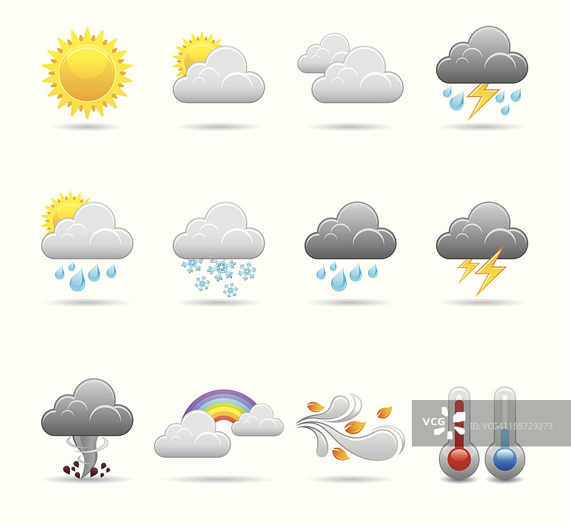 天气图标集 | 优雅系列图片素材