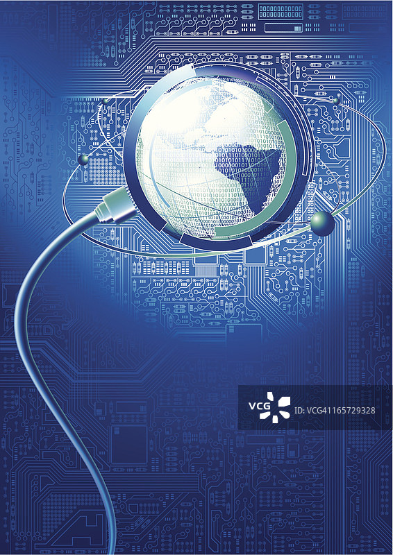 电路板连接图片素材