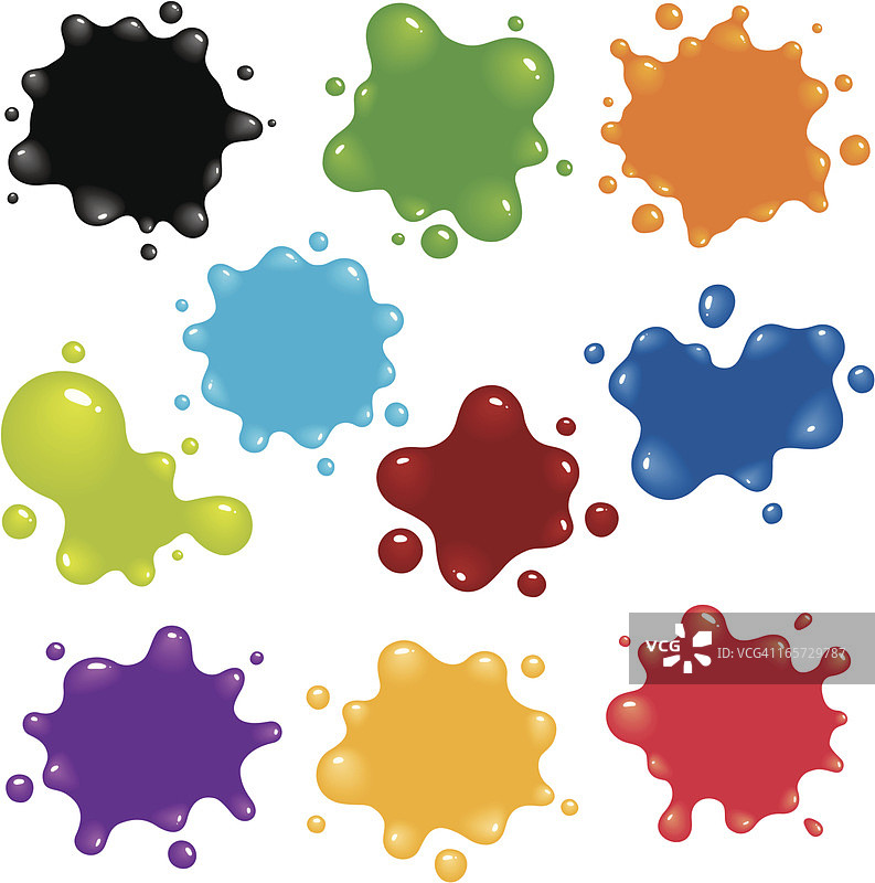 白色背景上的彩色斑点素材图片素材