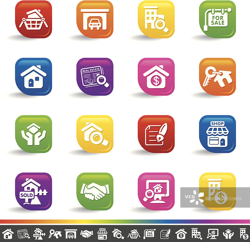 房地产图标 | 彩虹系列图片素材