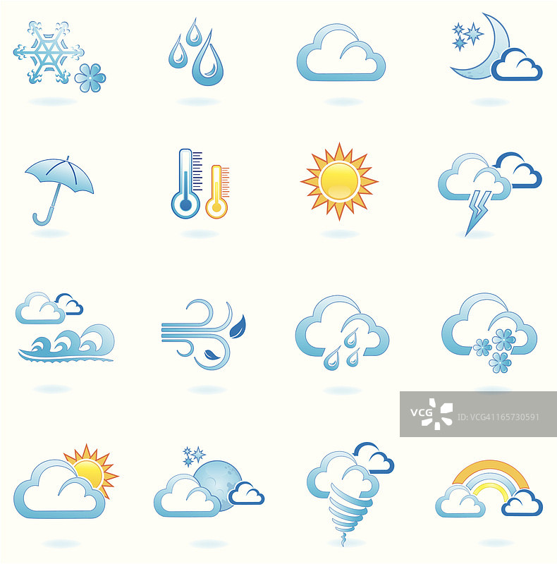 天气图标集图片素材