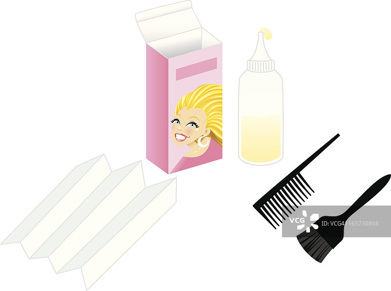 金发染发套装图片素材