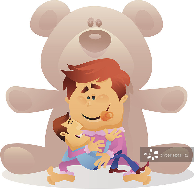 宝宝拥抱父亲图片素材