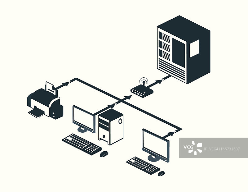 互联网客户端服务器架构图片素材