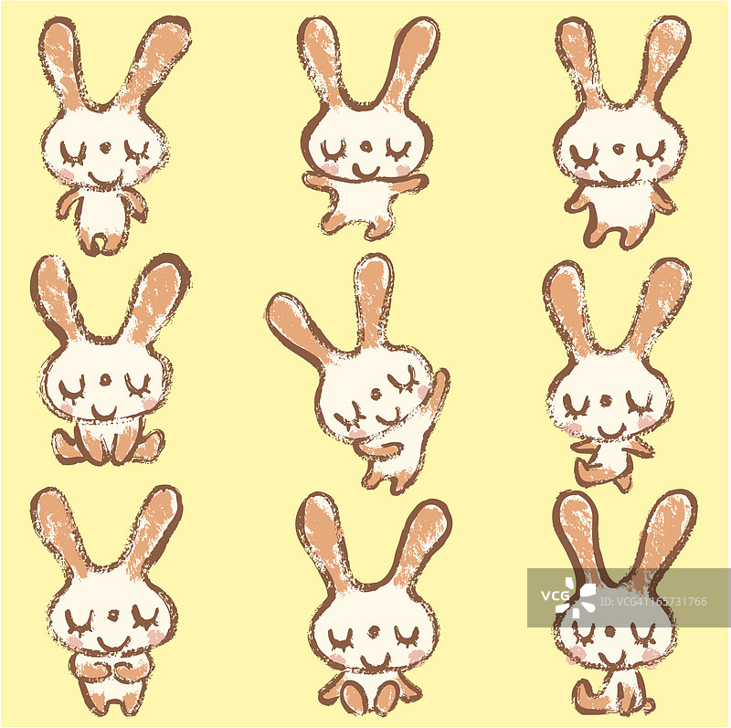 兔子的九种姿势图片素材