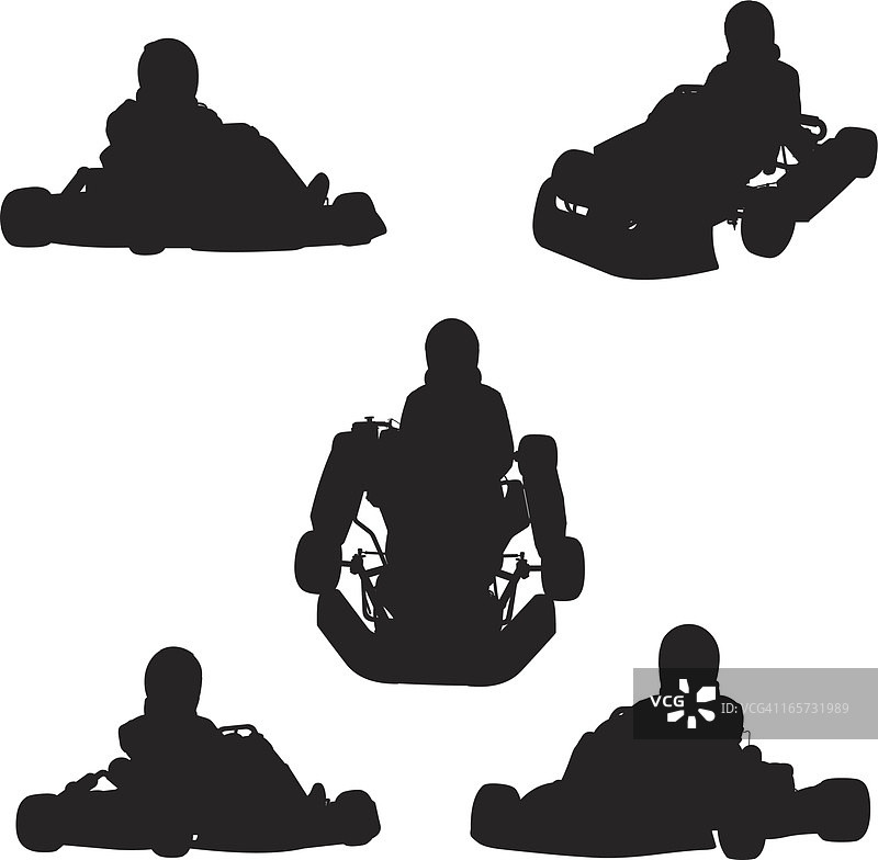 驾驶卡丁车的人们图片素材