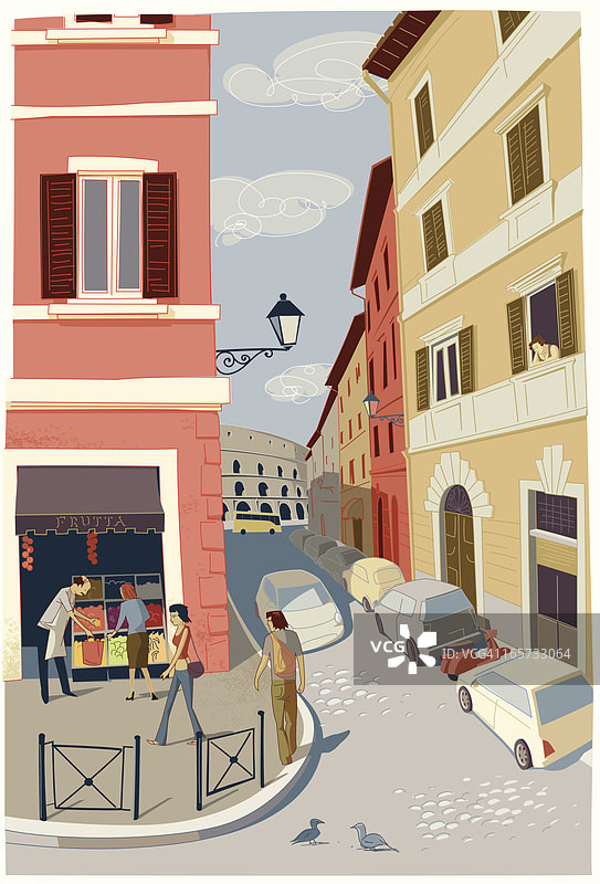 罗马街角图片素材